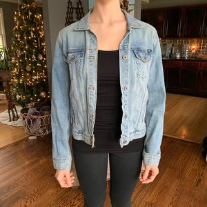 Light wash denim jacket